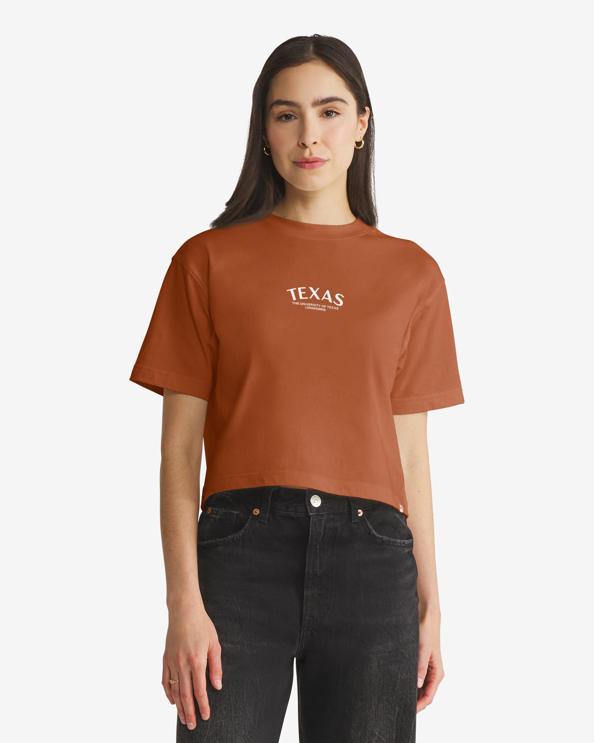 TEXAS LONGHORNS HADRIAN '47 FOUNDATION CROP TEE WOMENS