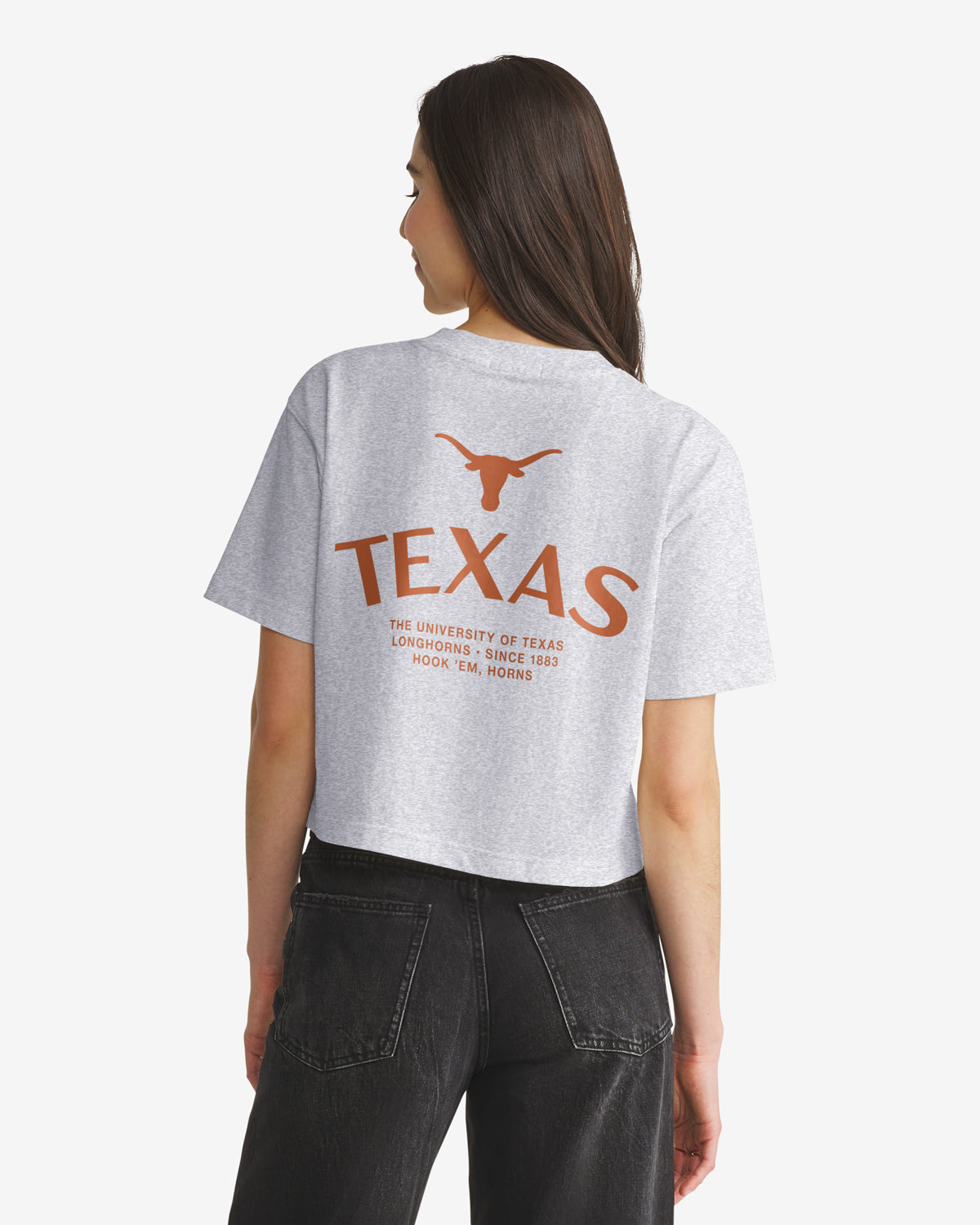 TEXAS LONGHORNS HADRIAN '47 FOUNDATION CROP TEE WOMENS