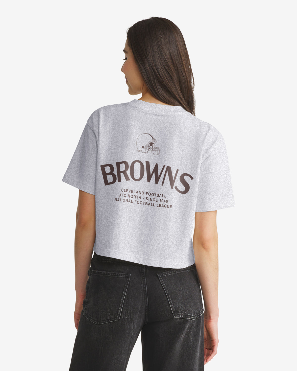 CLEVELAND BROWNS HADRIAN '47 FOUNDATION CROP TEE WOMENS