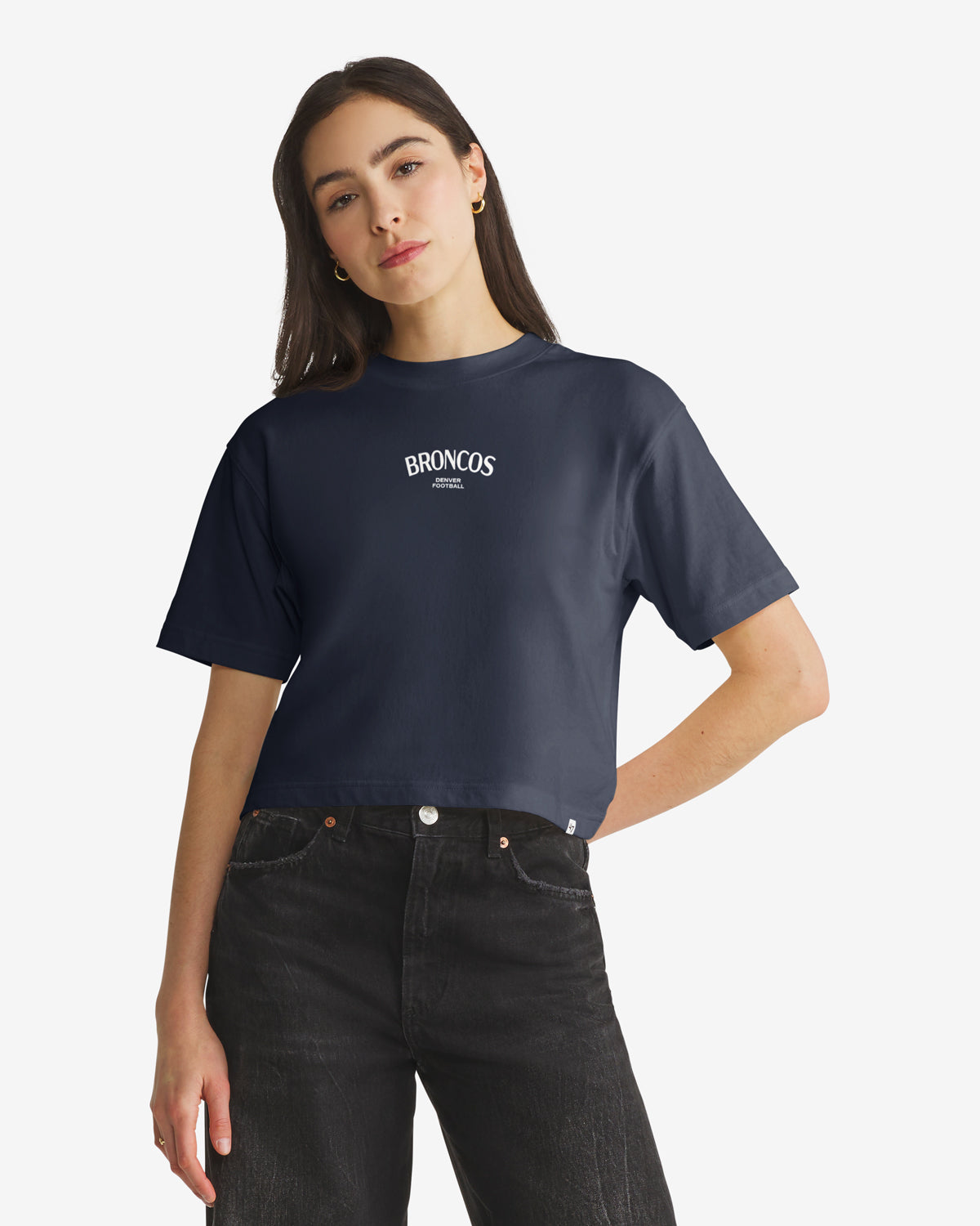 DENVER BRONCOS HADRIAN '47 FOUNDATION CROP TEE WOMENS