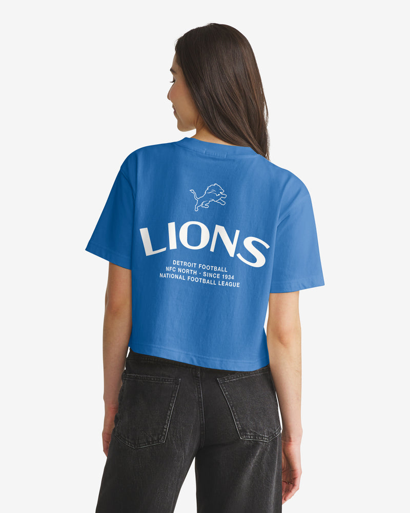 DETROIT LIONS HADRIAN '47 FOUNDATION CROP TEE WOMENS