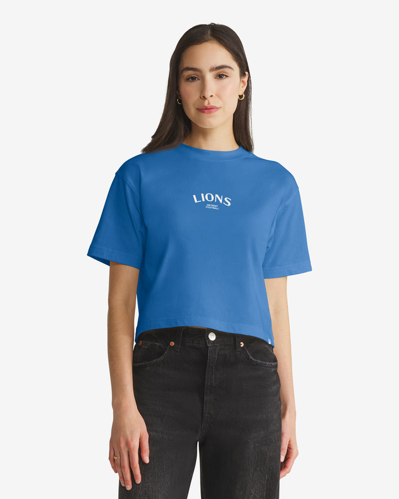 DETROIT LIONS HADRIAN '47 FOUNDATION CROP TEE WOMENS