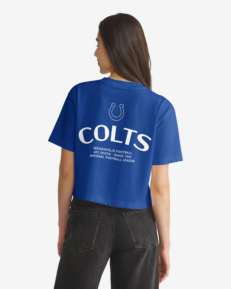 INDIANAPOLIS COLTS HADRIAN '47 FOUNDATION CROP TEE WOMENS