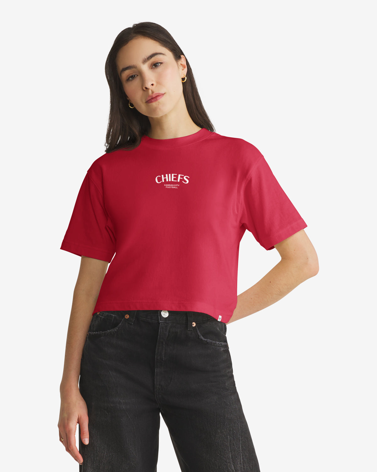 KANSAS CITY CHIEFS HADRIAN '47 FOUNDATION CROP TEE WOMENS