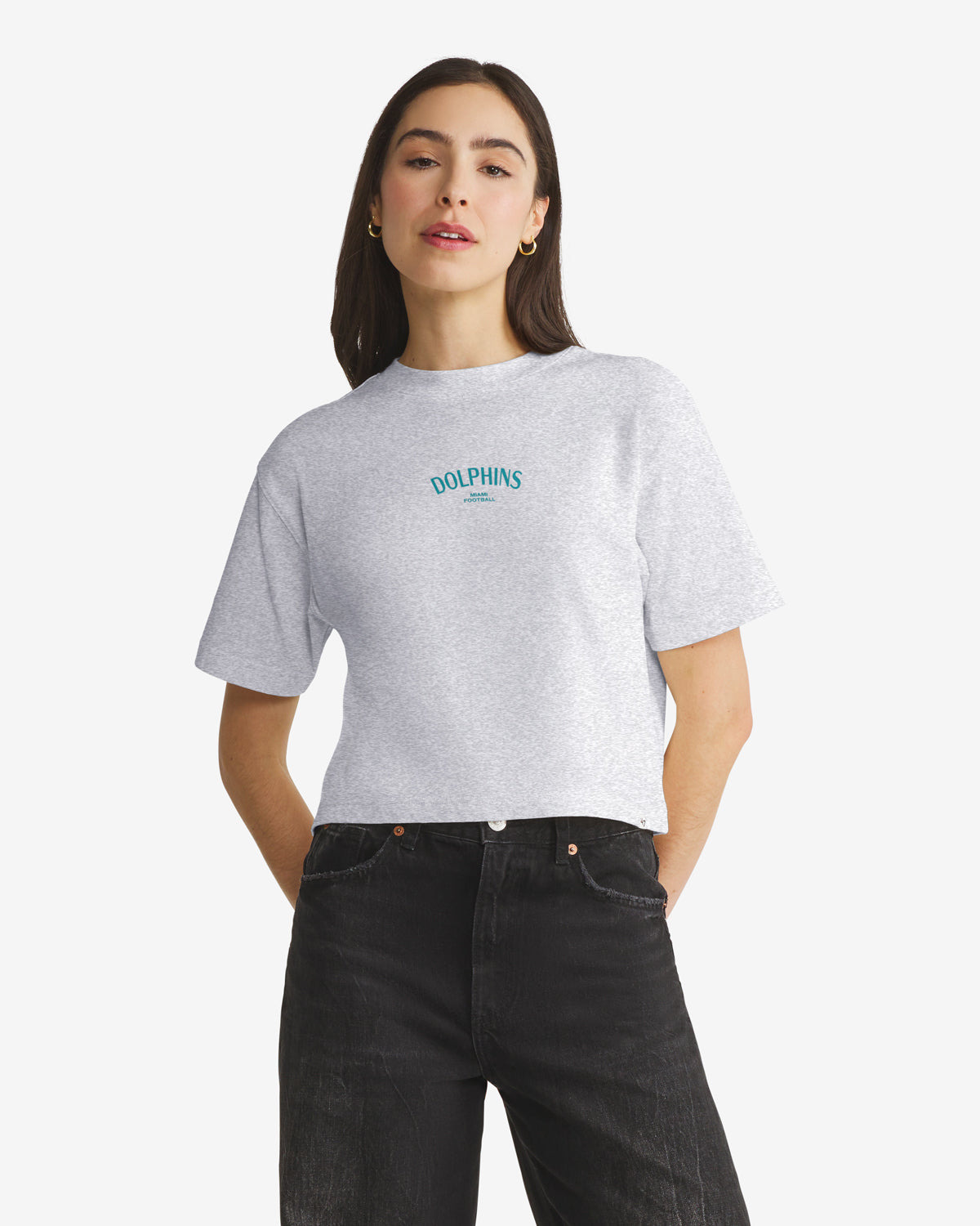 MIAMI DOLPHINS HADRIAN '47 FOUNDATION CROP TEE WOMENS