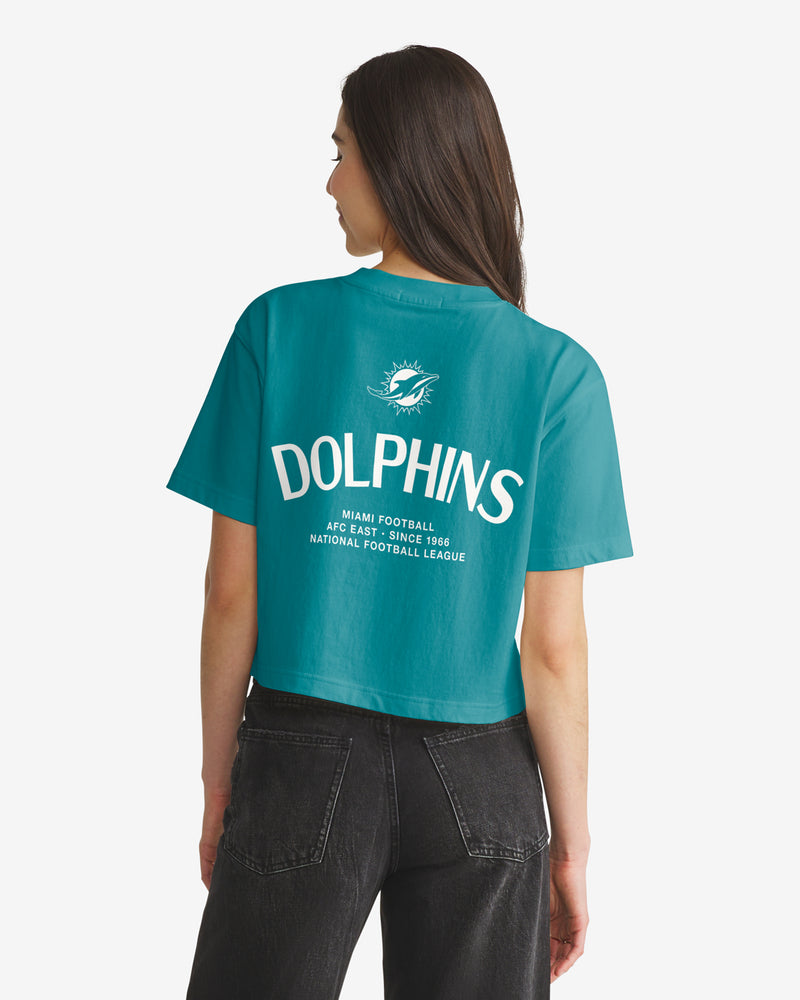 MIAMI DOLPHINS HADRIAN '47 FOUNDATION CROP TEE WOMENS