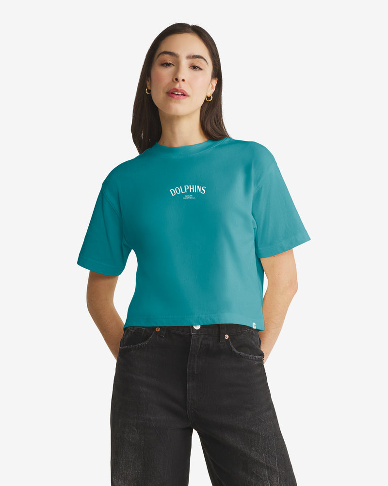 MIAMI DOLPHINS HADRIAN '47 FOUNDATION CROP TEE WOMENS