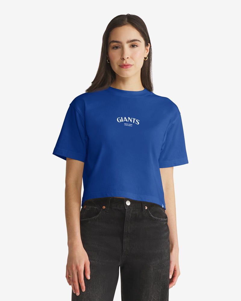 NEW YORK GIANTS HADRIAN '47 FOUNDATION CROP TEE WOMENS
