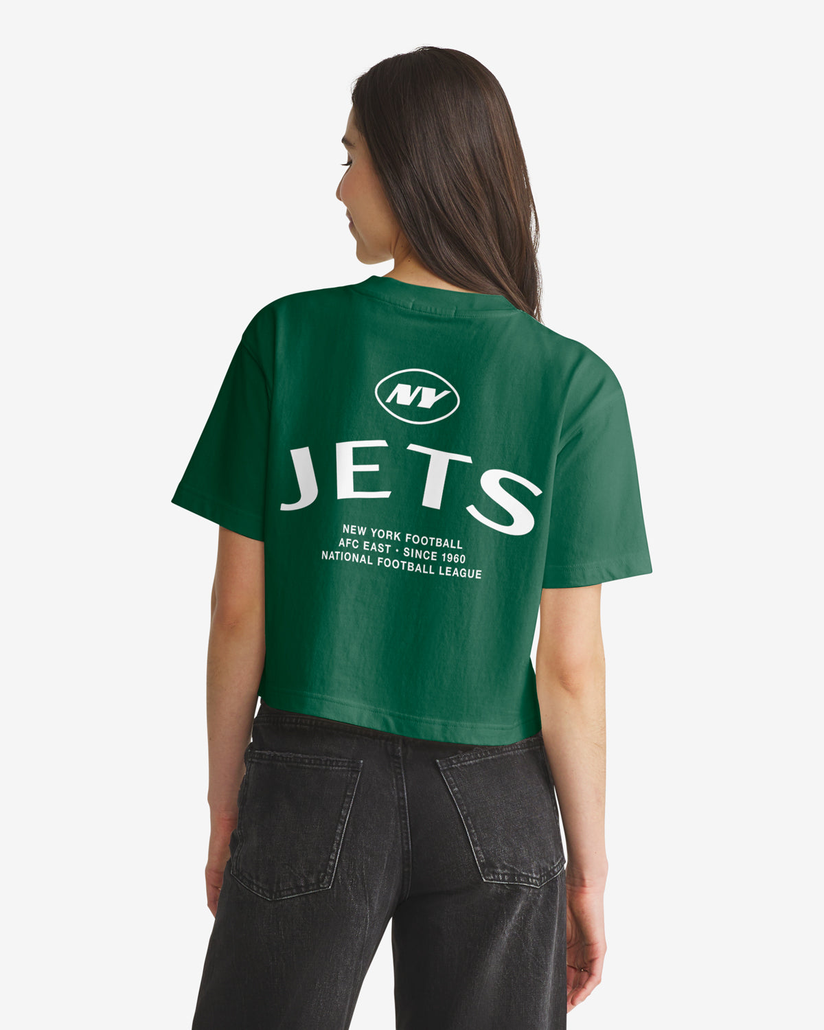 NEW YORK JETS HADRIAN '47 FOUNDATION CROP TEE WOMENS