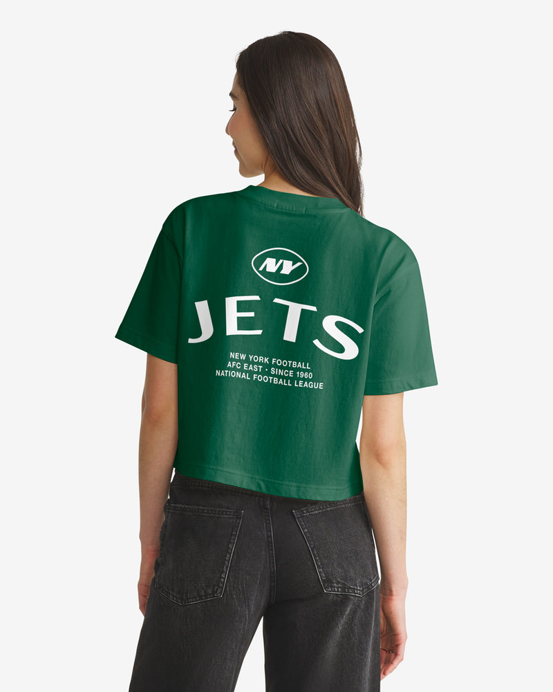 NEW YORK JETS HADRIAN '47 FOUNDATION CROP TEE WOMENS
