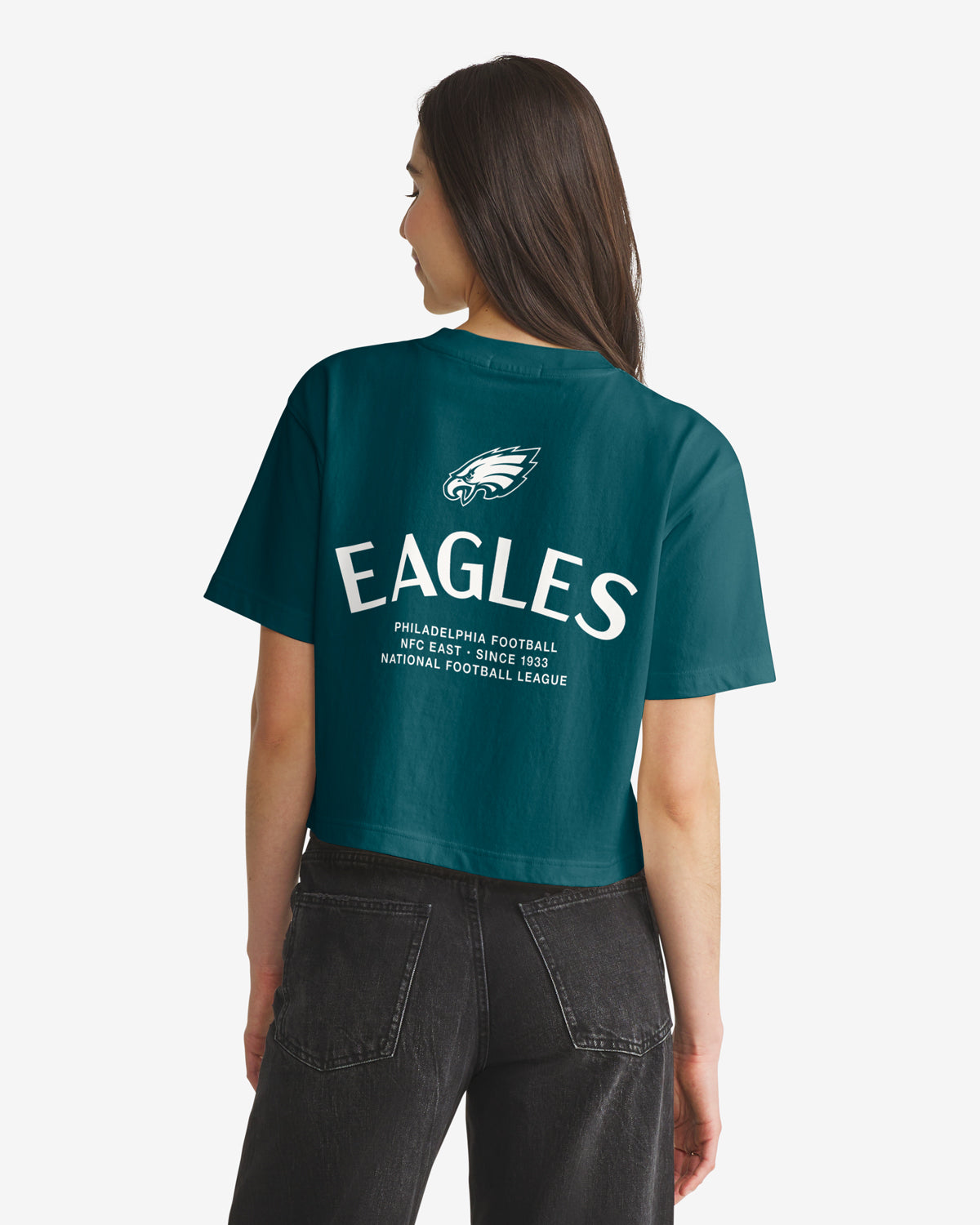 PHILADELPHIA EAGLES HADRIAN '47 FOUNDATION CROP TEE WOMENS