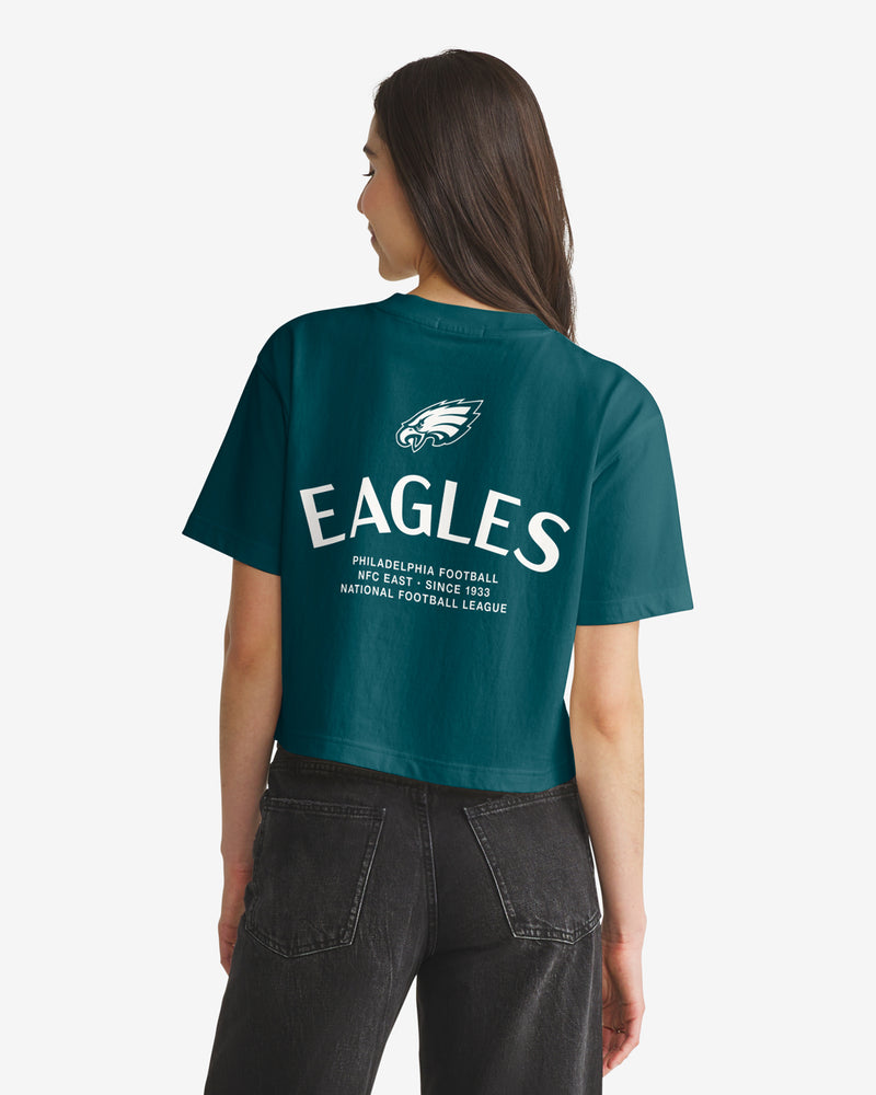 PHILADELPHIA EAGLES HADRIAN '47 FOUNDATION CROP TEE WOMENS