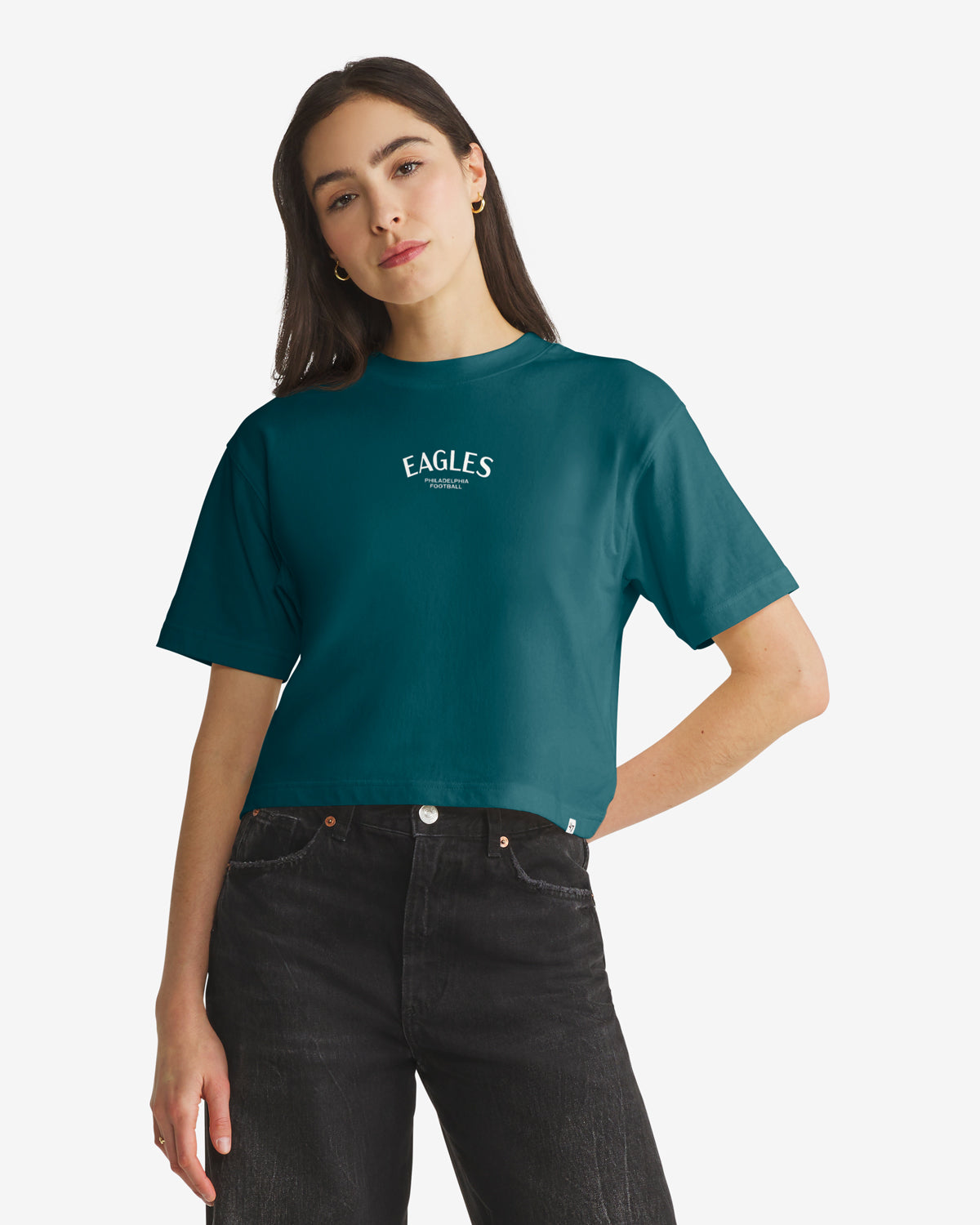 PHILADELPHIA EAGLES HADRIAN '47 FOUNDATION CROP TEE WOMENS