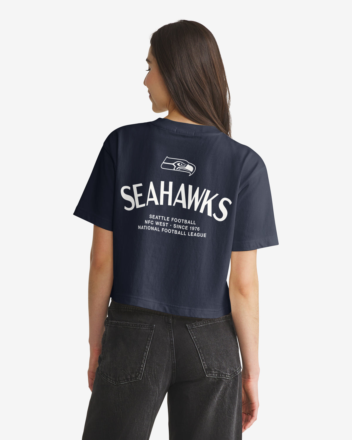 SEATTLE SEAHAWKS HADRIAN '47 FOUNDATION CROP TEE WOMENS