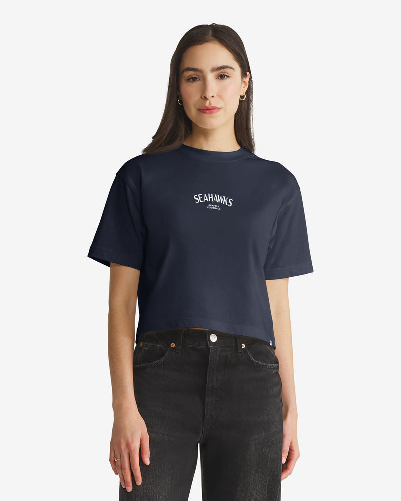 SEATTLE SEAHAWKS HADRIAN '47 FOUNDATION CROP TEE WOMENS