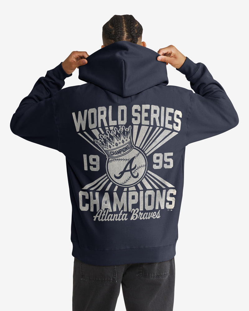ATLANTA BRAVES COOPERSTONN WORLD SERIES ANOITED '47 FOUNDATION HOOD