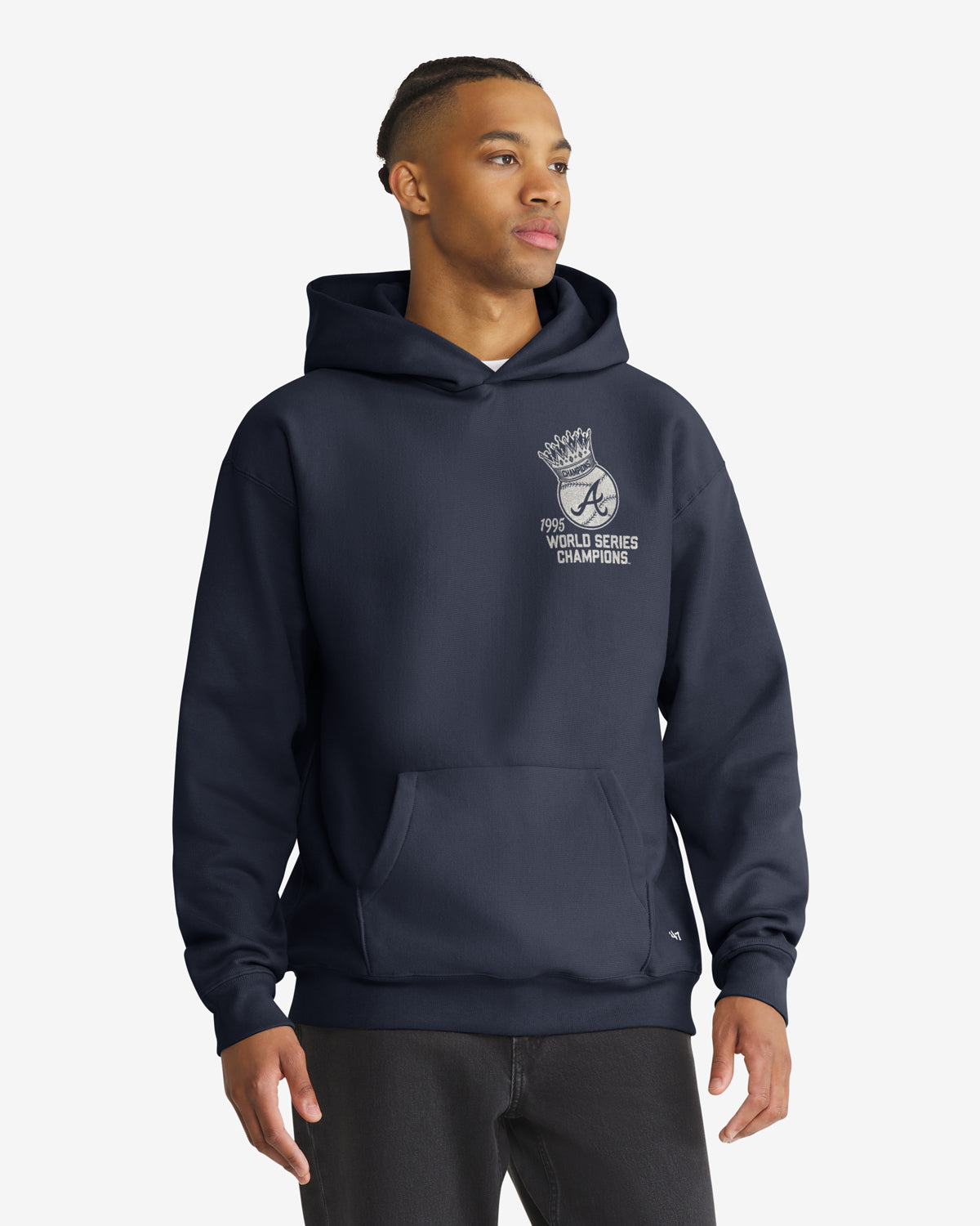 ATLANTA BRAVES COOPERSTONN WORLD SERIES ANOITED '47 FOUNDATION HOOD