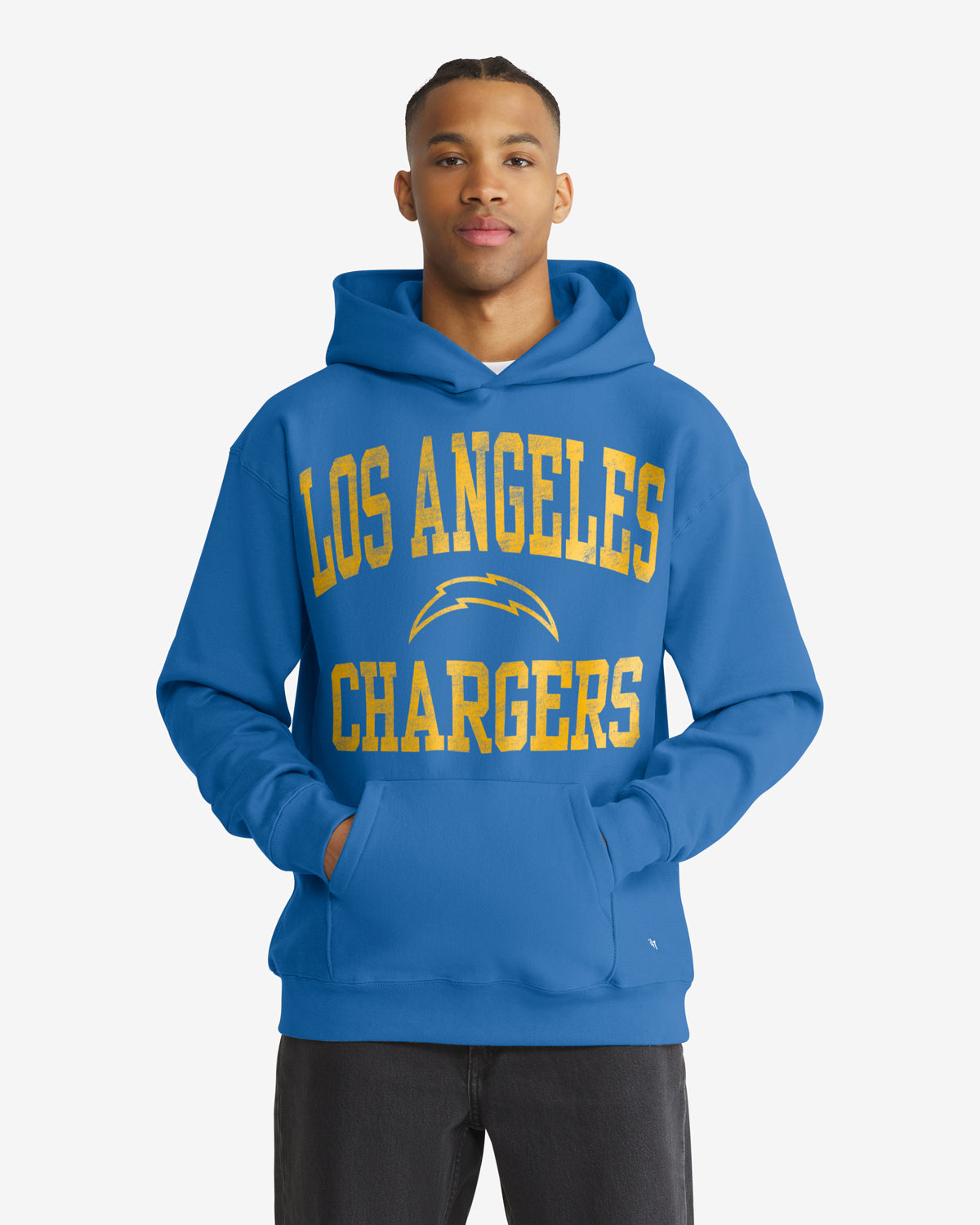 LOS ANGELES CHARGERS CAMPUS STACK ARCHED '47 FOUNDATION HOOD