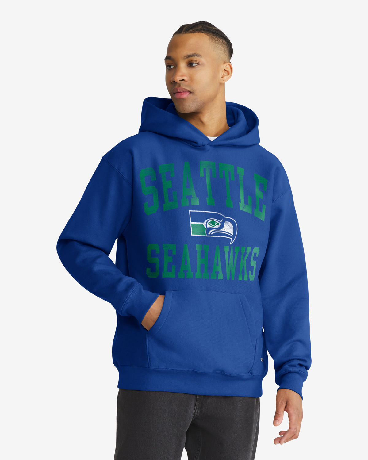 Seattle Seahawks Historic Campus Stack Arched '47 Foundation Hood