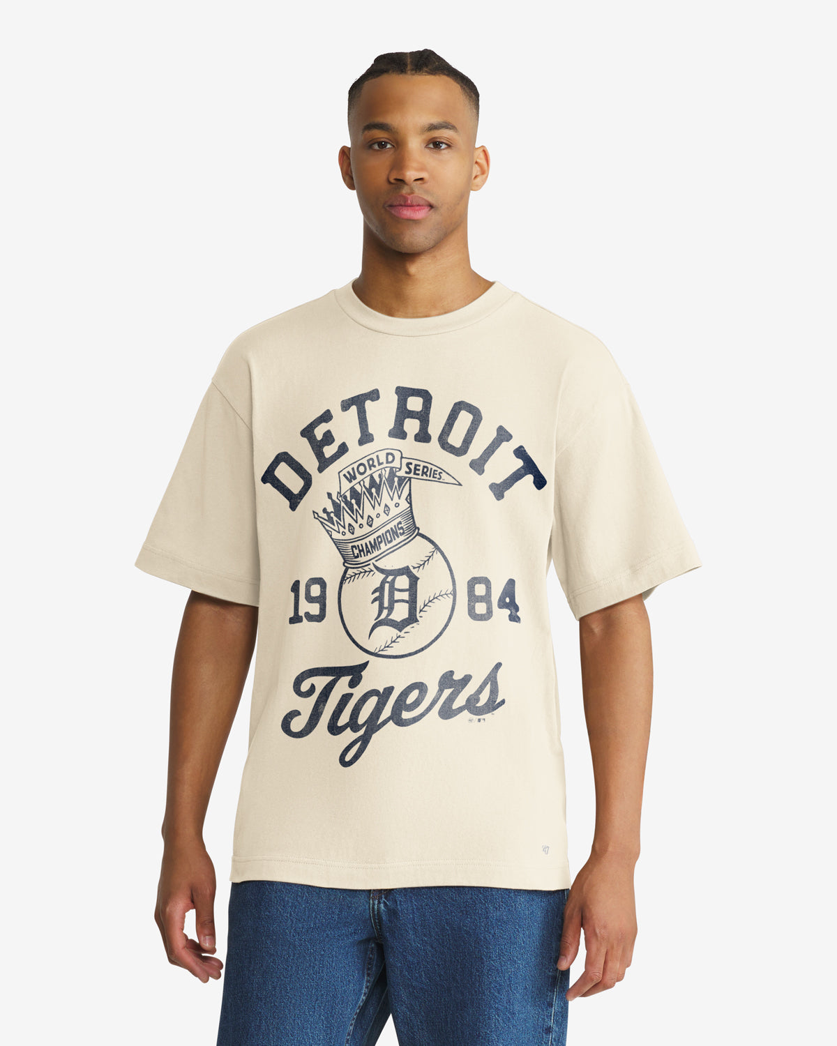DETROIT TIGERS COOPERSTOWN WORLD SERIES CROWNED '47 FOUNDATION TEE