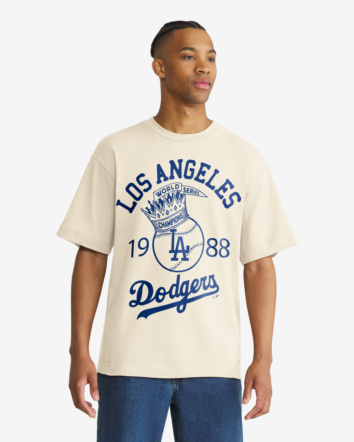 LOS ANGELES DODGERS COOPERSTOWN WORLD SERIES CROWNED '47 FOUNDATION TEE