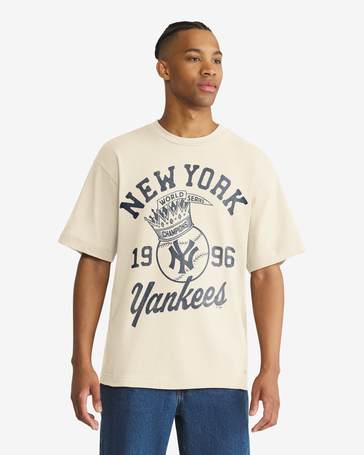 NEW YORK YANKEES COOPERSTOWN WORLD SERIES CROWNED '47 FOUNDATION TEE