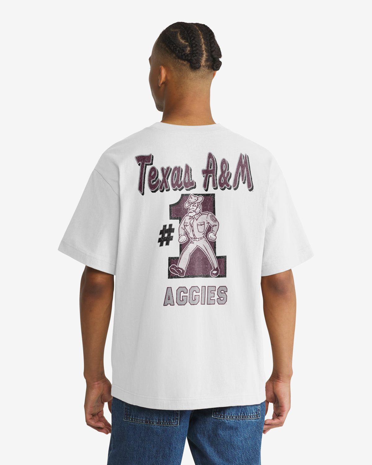 TEXAS A&M AGGIES VINTAGE CAMPUS MASCOT BACKER '47 FOUNDATION TEE