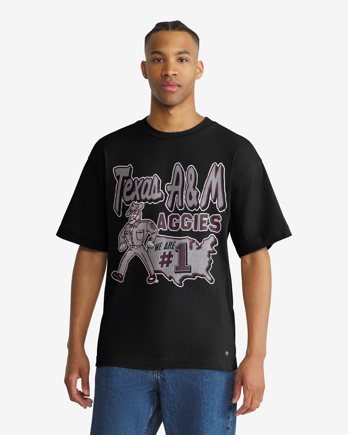 TEXAS A&M AGGIES VINTAGE MASCOT MANIA '47 FOUNDATION TEE