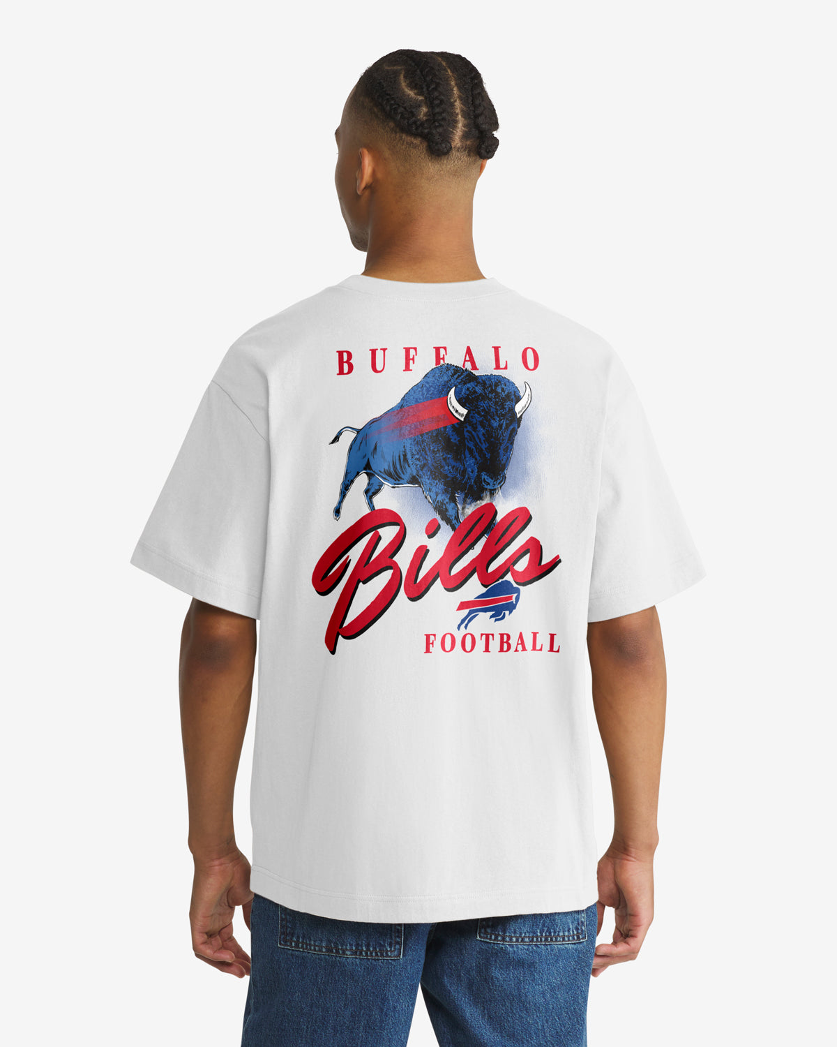 BUFFALO BILLS BACKER SCRIPT ILLUSTRATED '47 FOUNDATION TEE - White