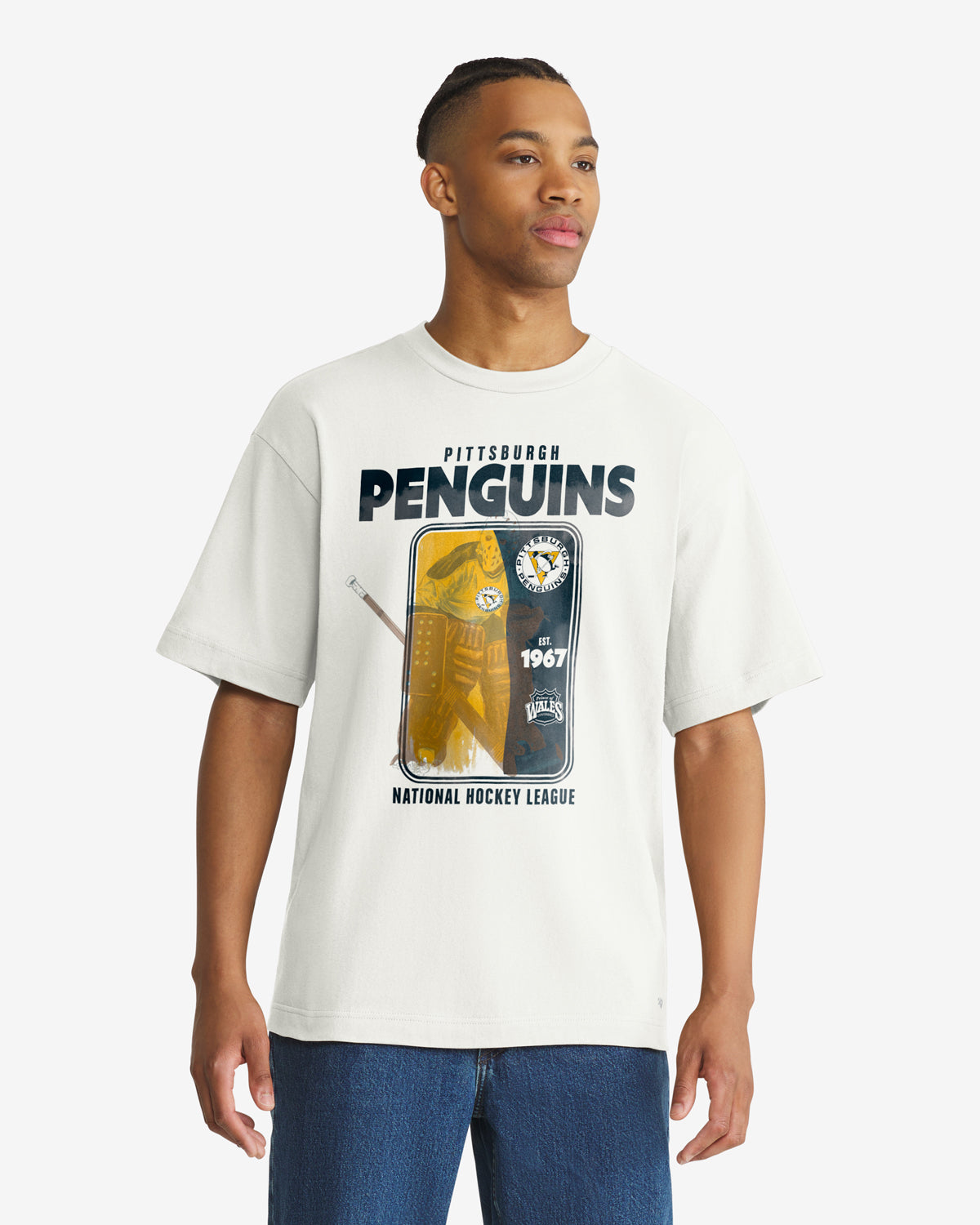 PITTSBURGH PENGUINS VINTAGE PLAYBRUSH '47 FOUNDATION TEE