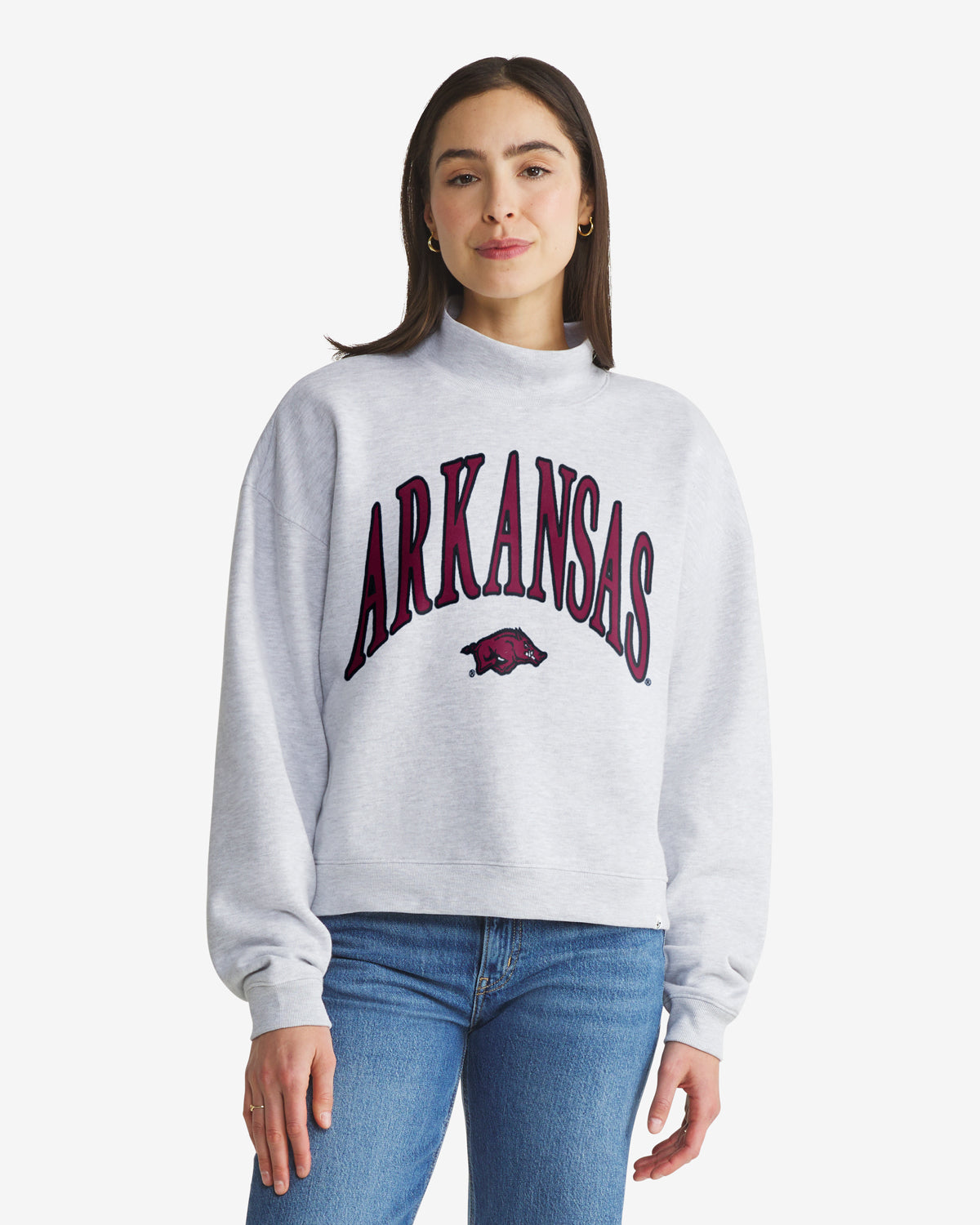 ARKANSAS RAZORBACKS VANTAGE '47 WOMEN'S MOCK NECK PULLOVER