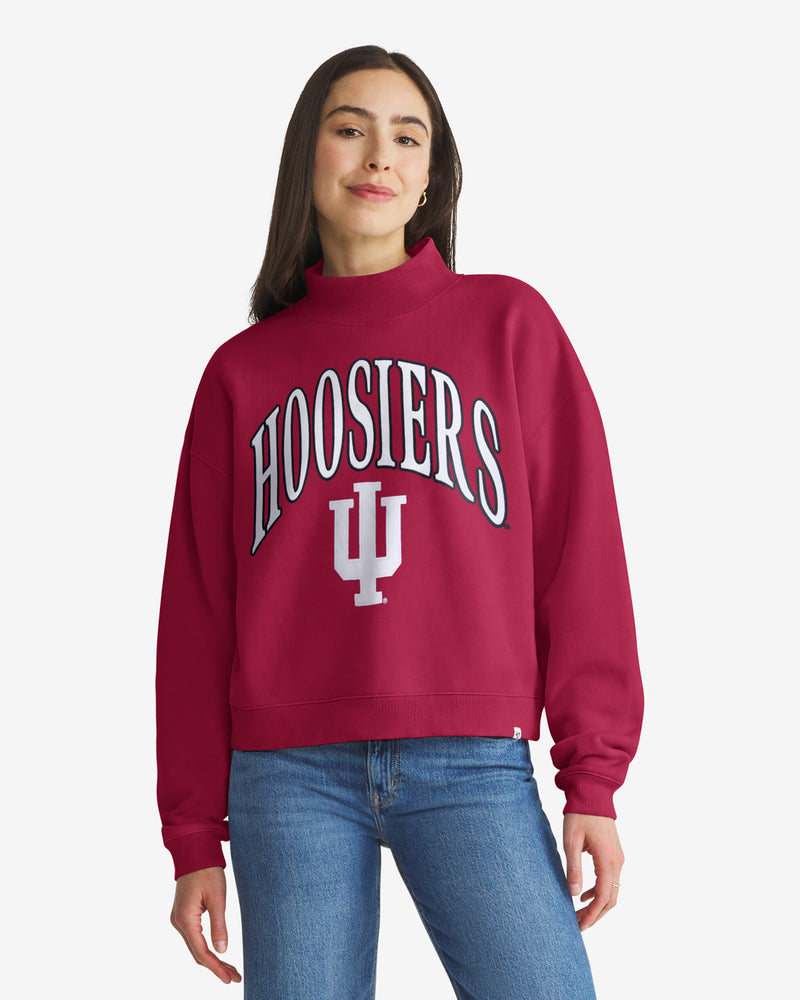 INDIANA HOOSIERS VANTAGE '47 WOMEN'S MOCK NECK PULLOVER