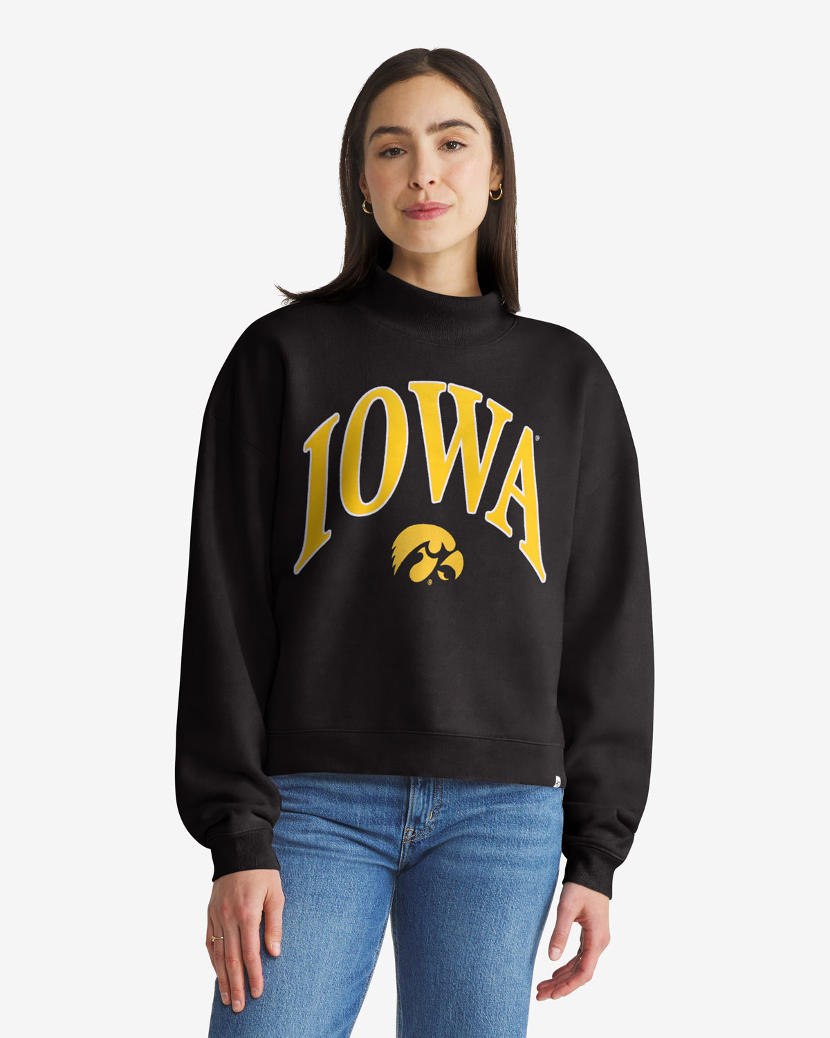IOWA HAWKEYES VANTAGE '47 WOMEN'S MOCK NECK PULLOVER