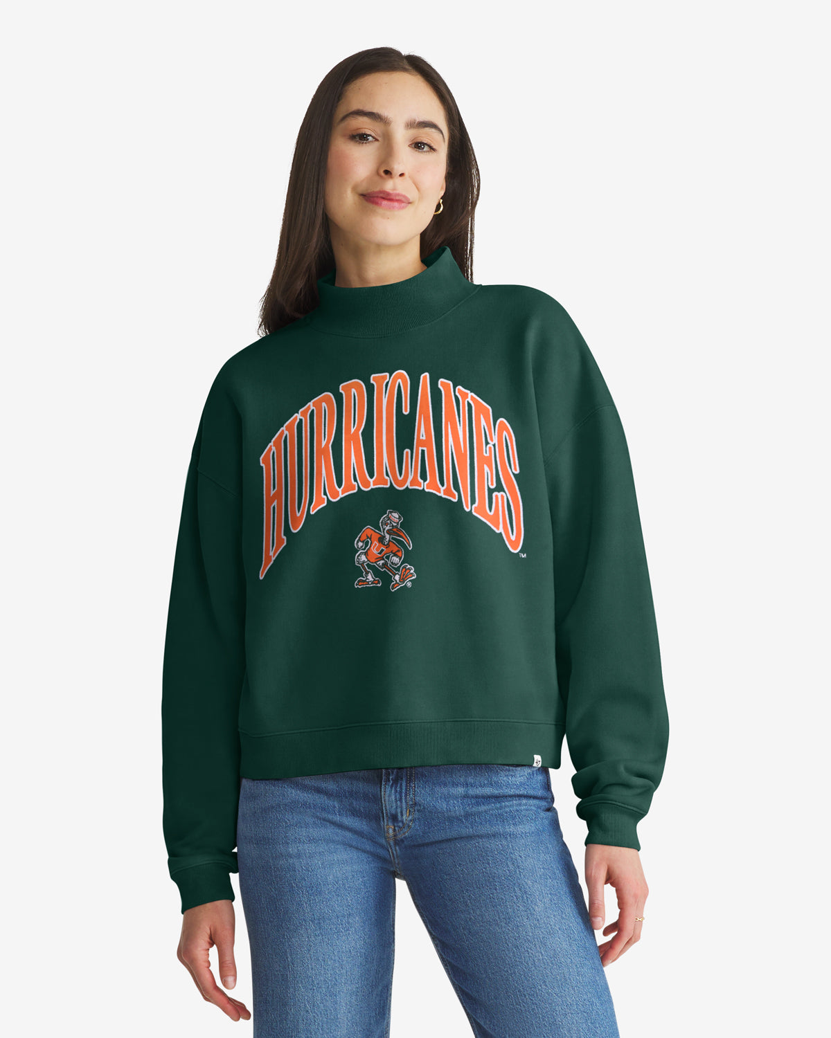 MIAMI HURRICANES VANTAGE '47 WOMEN'S MOCK NECK PULLOVER
