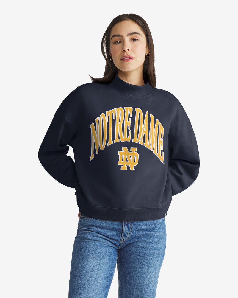 NOTRE DAME FIGHTIN IRISH VANTAGE '47 WOMEN'S MOCK NECK PULLOVER