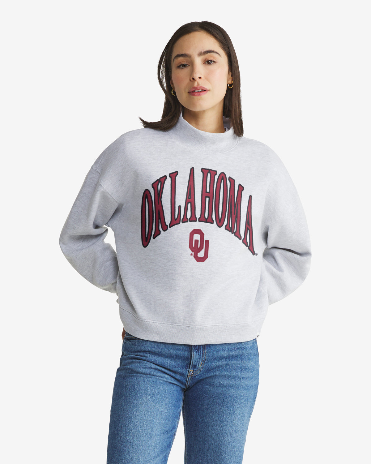 OKLAHOMA SOONERS VANTAGE '47 WOMEN'S MOCK NECK PULLOVER