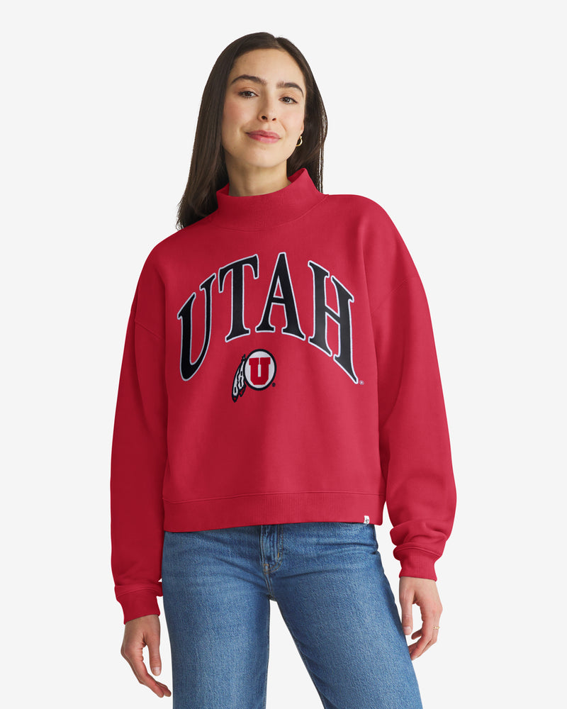 UTAH UTES VANTAGE '47 WOMEN'S MOCK NECK PULLOVER