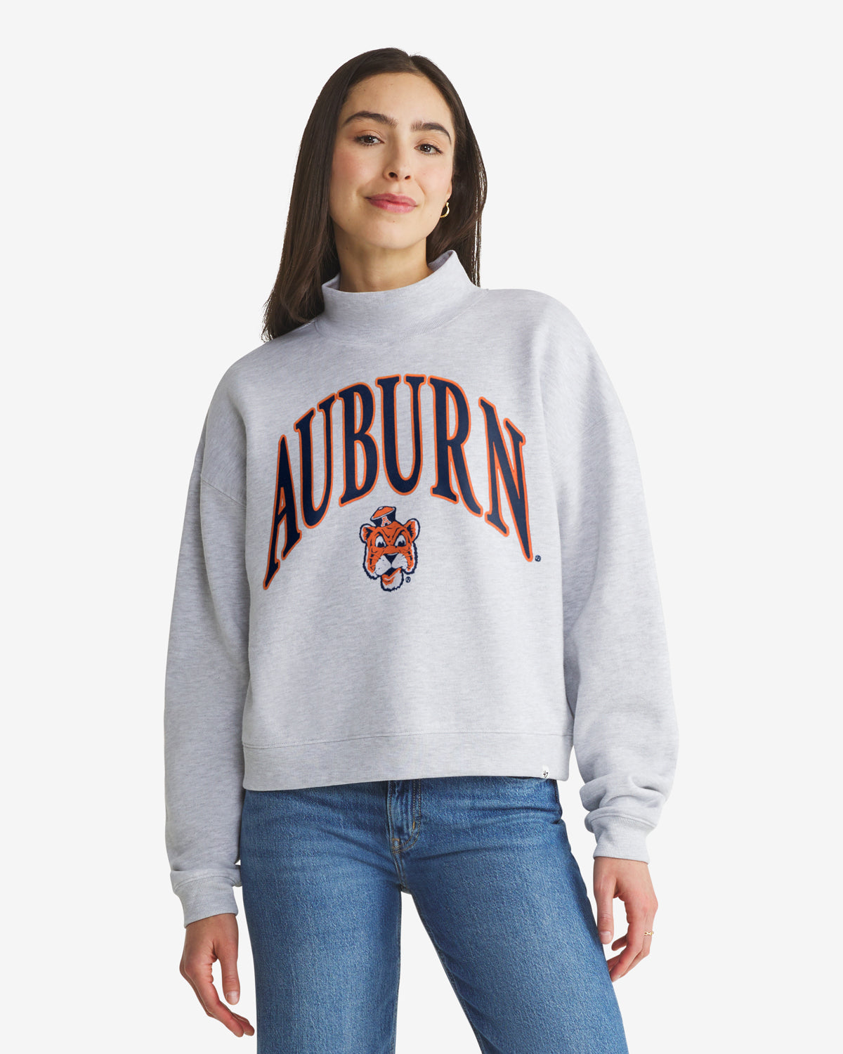AUBURN TIGERS VINTAGE VANTAGE '47 WOMEN'S MOCK NECK PULLOVER