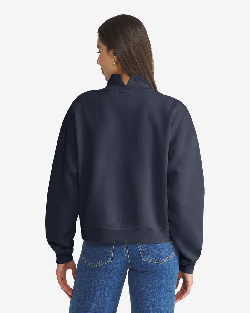 MICHIGAN WOLVERINES VINTAGE VANTAGE '47 MOCK NECK WOMENS