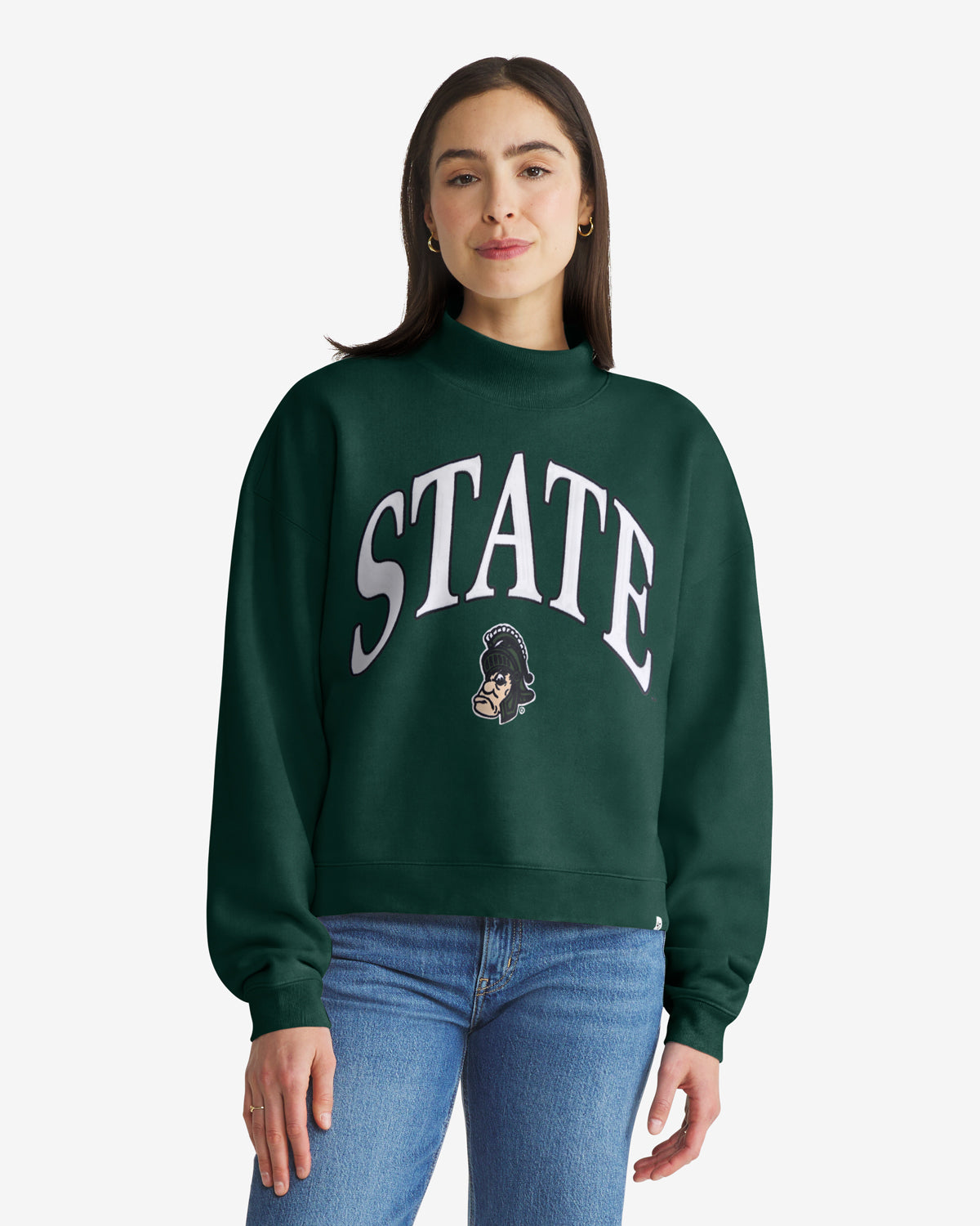 MICHIGAN STATE SPARTANS VINTAGE VANTAGE '47 WOMEN'S MOCK NECK