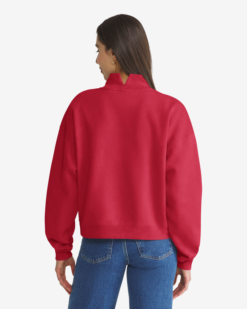 OHIO STATE BUCKEYES VINTAGE VANTAGE MOCK NECK PULLOVER