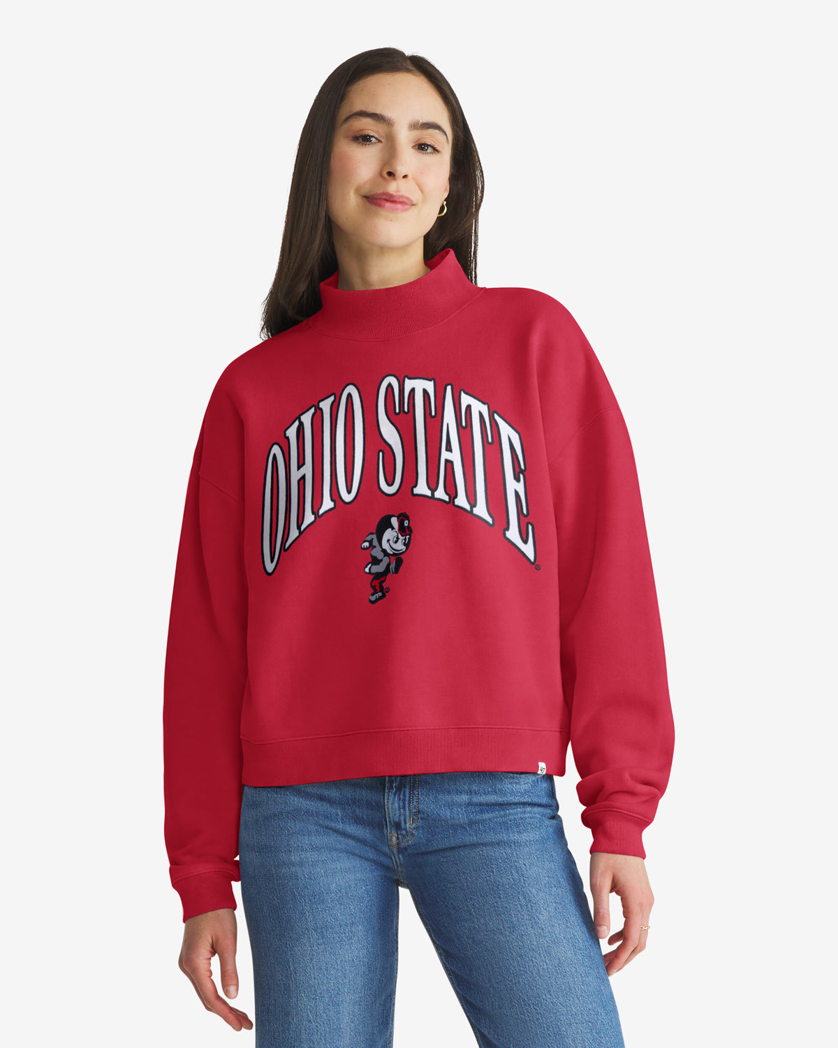 OHIO STATE BUCKEYES VINTAGE VANTAGE MOCK NECK PULLOVER