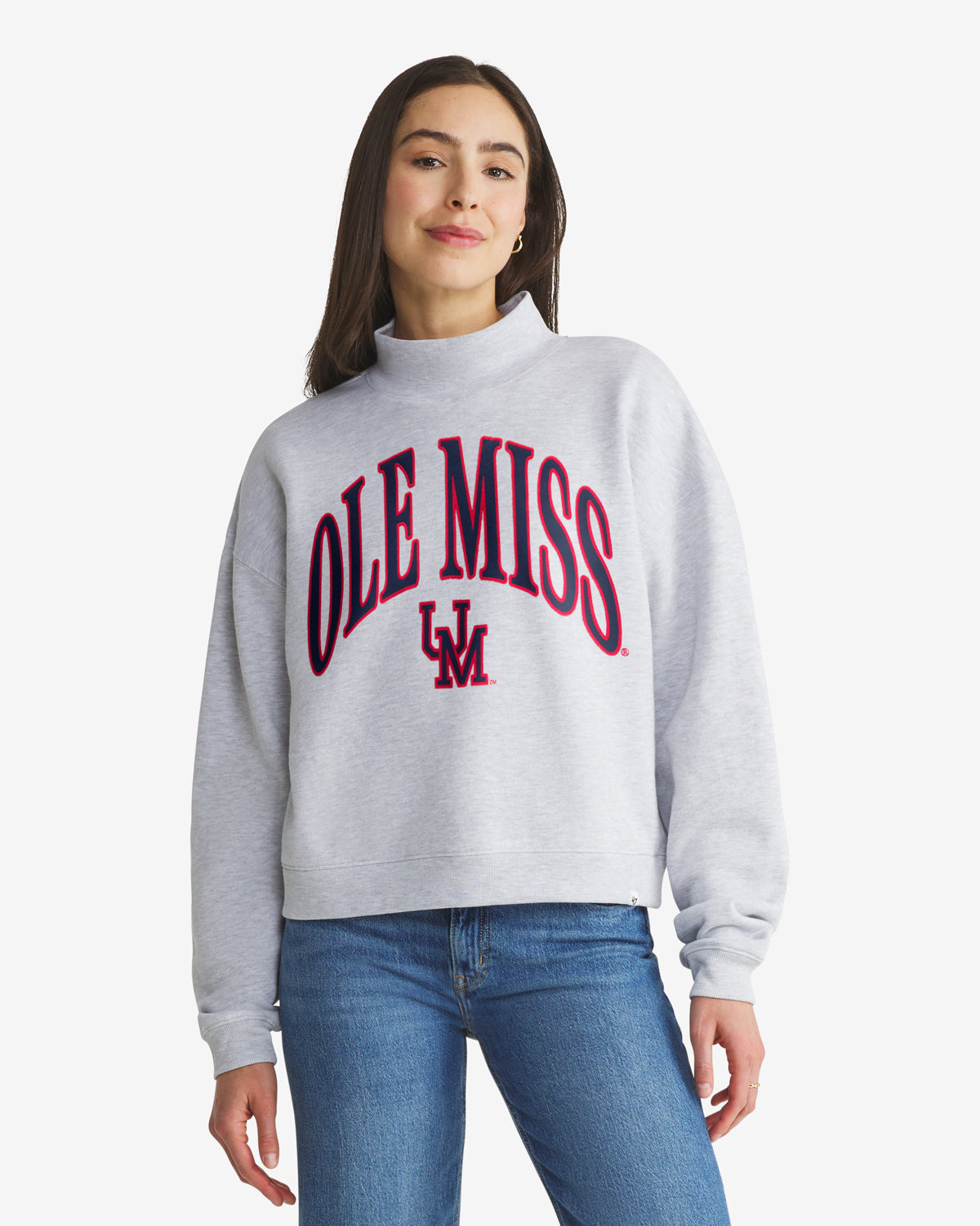 MISSISSIPPI REBELS VINTAGE VANTAGE '47 WOMEN'S MOCK NECK PULLOVER