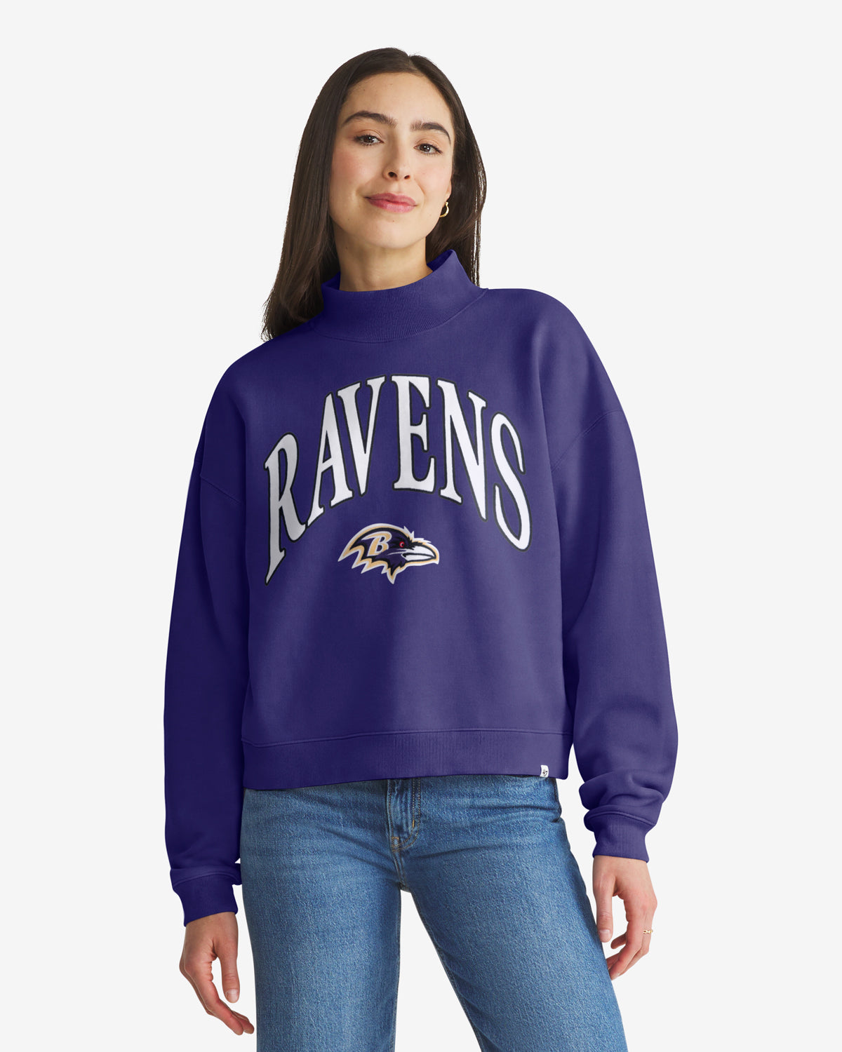 BALTIMORE RAVENS VANTAGE '47 WOMEN'S MOCK NECK PULLOVER