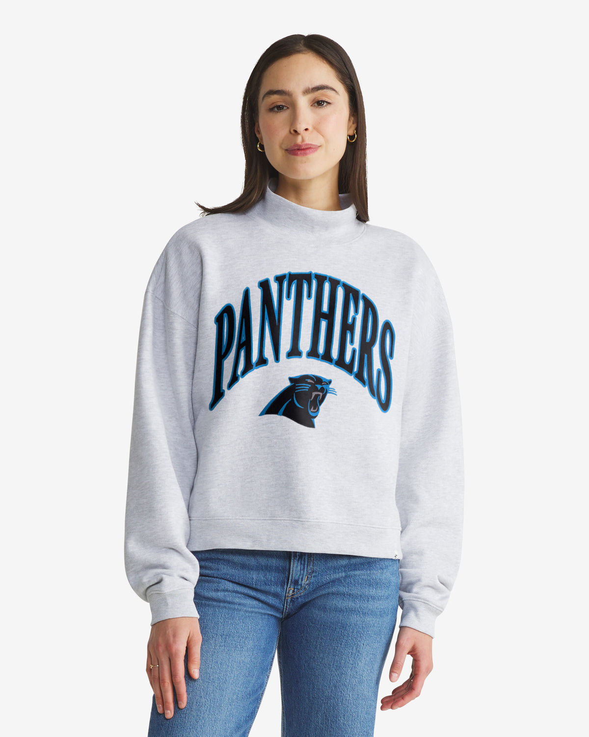 Carolina Panthers Vantage '47 Mock Neck Pullover Womens