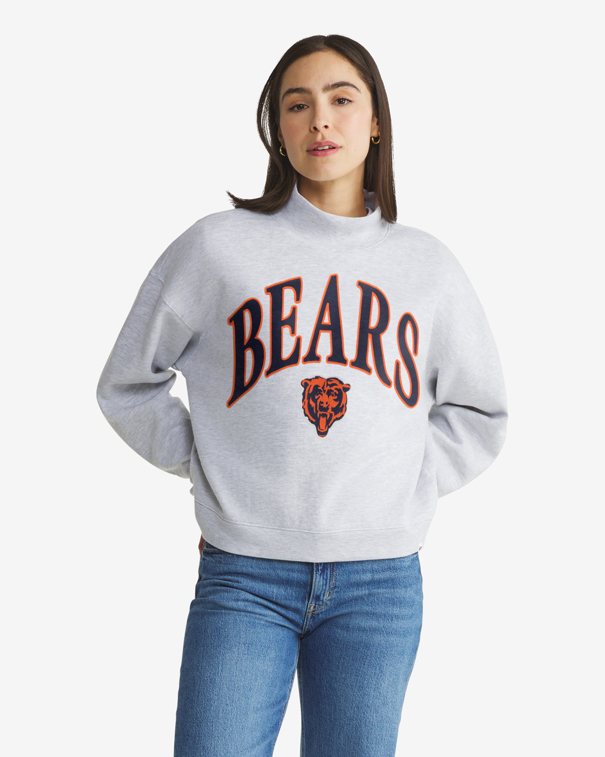 Chicago Bears Vantage '47 Mock Neck Pullover Womens
