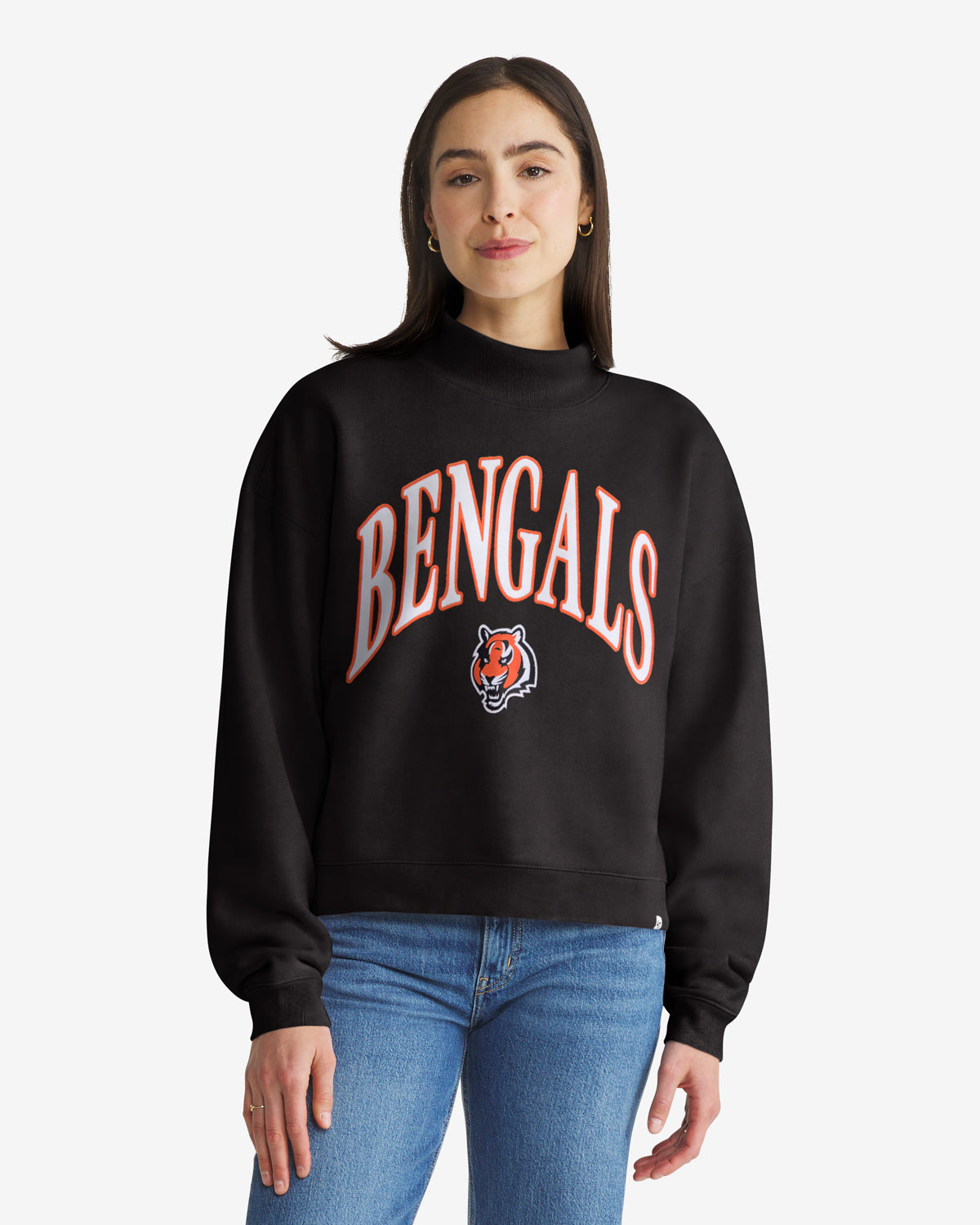 CINCINNATI BENGALS VANTAGE '47 WOMEN'S MOCK NECK PULLOVER