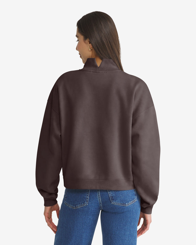 CLEVELAND BROWNS VANTAGE '47 WOMEN'S MOCK NECK PULLOVER