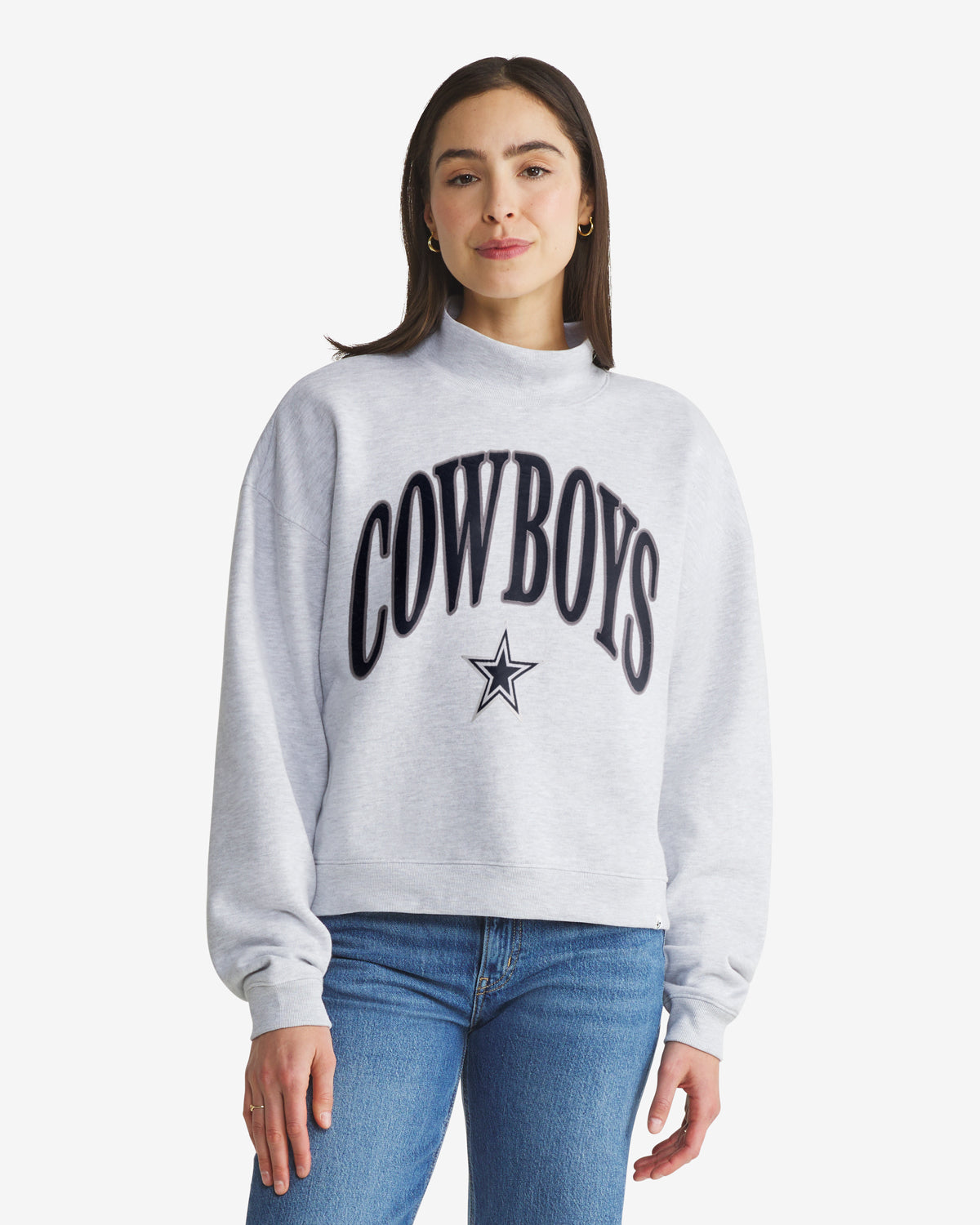 Dallas Cowboys Vantage '47 Mock Neck Pullover Womens