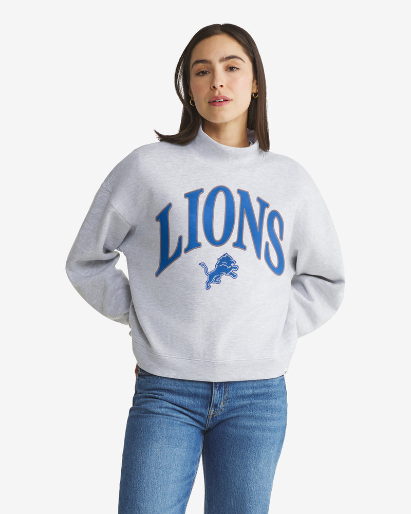 Detroit Lions Vantage '47 Mock Neck Pullover Womens